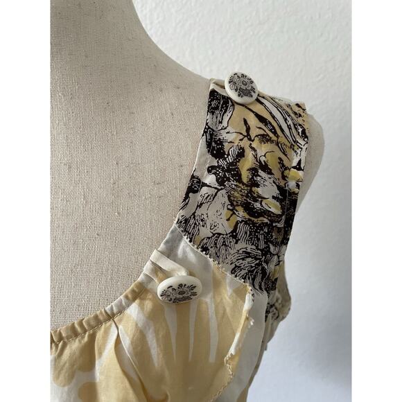 Anthropologie Leifsdottir Top Blouse Shirt Pleated Print Silk Cotton - Picture 4 of 11